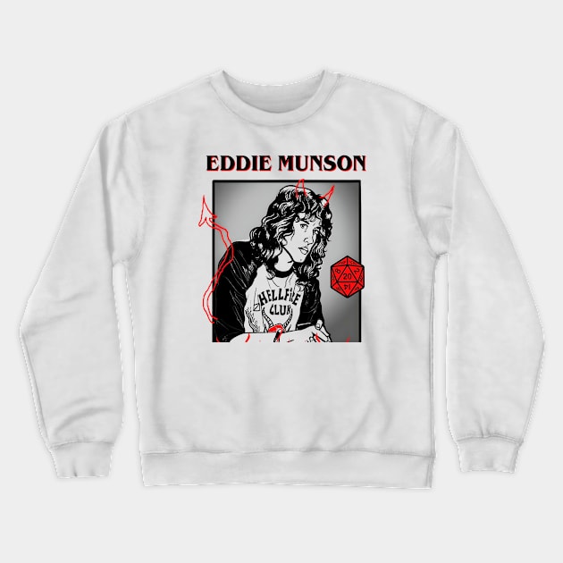 Eddie Munson Crewneck Sweatshirt by Alice Chevalier